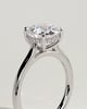 Bonnie  4 Claw Round Solitaire with Hidden Halo - 18k White Gold