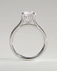 Bonnie  4 Claw Round Solitaire with Hidden Halo - 18k White Gold