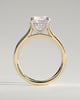 Bonnie  4 Claw Round Solitaire with Hidden Halo - 18k Yellow Gold / 18k White Gold