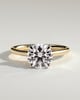Bonnie  4 Claw Round Solitaire with Hidden Halo - 18k Yellow Gold / 18k White Gold