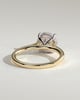 Bonnie  4 Claw Round Solitaire with Hidden Halo - 18k Yellow Gold / 18k White Gold