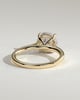 Bonnie  4 Claw Round Solitaire with Hidden Halo - 18k Yellow Gold