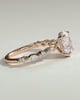 Brandi - Oval Solitaire with Accent Stones and Hidden Halo - 18k Rose Gold