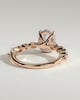 Brandi - Oval Solitaire with Accent Stones and Hidden Halo - 18k Rose Gold