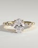 Brandi - Oval Solitaire with Accent Stones and Hidden Halo - 18k Yellow Gold
