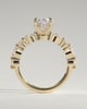Brandi - Oval Solitaire with Accent Stones and Hidden Halo - 18k Yellow Gold