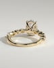 Brandi - Oval Solitaire with Accent Stones and Hidden Halo - 18k Yellow Gold