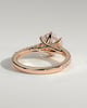 Briar  6 Claw Pav Cathedral Round Solitaire - 18k Rose Gold