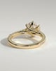 Briar  6 Claw Pav Cathedral Round Solitaire - 18k Yellow Gold