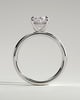 Bronte - Oval Solitaire with Cigar Band - 18k White Gold High Setting
