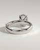 Bronte - Oval Solitaire with Cigar Band - 18k White Gold High Setting