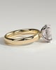 Bronte - Oval Solitaire with Cigar Band - 18k Yellow Gold / 18k White Gold High Setting