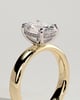 Bronte - Oval Solitaire with Cigar Band - 18k Yellow Gold / 18k White Gold High Setting