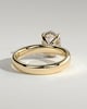 Bronte - Oval Solitaire with Cigar Band - 18k Yellow Gold High Setting