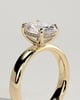 Bronte - Oval Solitaire with Cigar Band - 18k Yellow Gold High Setting