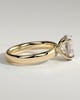 Bronte - Oval Solitaire with Cigar Band - 18k Yellow Gold High Setting