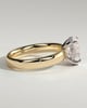Bronte - Oval Solitaire with Cigar Band - 18k Yellow Gold / 18k White Gold Low Setting