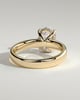 Bronte - Oval Solitaire with Cigar Band - 18k Yellow Gold Low Setting