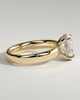 Bronte - Oval Solitaire with Cigar Band - 18k Yellow Gold Low Setting
