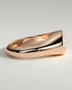 Bronwyn - Statement Oval East West Bezel Solitaire with Signet Band Engagement Ring - 18k Rose Gold