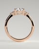 Brooke  3 Claw Pear Solitaire with Accent Stones - 18k Rose Gold