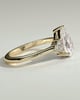 Brooke  3 Claw Pear Solitaire with Accent Stones - 18k Yellow Gold