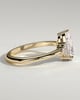 Brooke  3 Claw Pear Solitaire with Accent Stones - 18k Yellow Gold