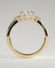 Brooke  3 Claw Pear Solitaire with Accent Stones - 18k Yellow Gold