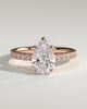 Brynlee - 5 Claw Pear Solitaire with 2/3 Pave Band - 18k Rose Gold