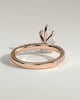 Brynlee - 5 Claw Pear Solitaire with 2/3 Pave Band - 18k Rose Gold