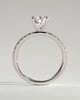 Brynlee - 5 Claw Pear Solitaire with 2/3 Pave Band - 18k White Gold