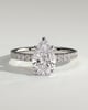 Brynlee - 5 Claw Pear Solitaire with 2/3 Pave Band - 18k White Gold