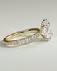 Brynlee - 5 Claw Pear Solitaire with 2/3 Pave Band - 18k Yellow Gold