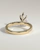 Brynlee - 5 Claw Pear Solitaire with 2/3 Pave Band - 18k Yellow Gold