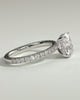 Camilla  Elongated Cushion Solitaire with Hidden Halo and Pav - 18k White Gold