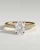 Camilla  Elongated Cushion Solitaire with Hidden Halo and Pav - 18k Yellow Gold