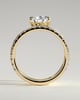 Candice - Double Band Pear Solitaire - 18k Yellow Gold