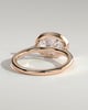Carina - Oval East West Bezel Solitaire with Open Cathedral High Setting Engagement Ring - 18k Rose Gold