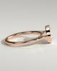 Carina - Oval East West Bezel Solitaire with Open Cathedral High Setting Engagement Ring - 18k Rose Gold