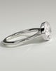 Carina - Oval East West Bezel Solitaire with Open Cathedral High Setting Engagement Ring - 18k White Gold