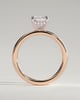 Carly  Radiant Solitaire - 18k Rose Gold / 18k White Gold