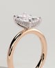 Carly  Radiant Solitaire - 18k Rose Gold / 18k White Gold