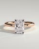 Carly  Radiant Solitaire - 18k Rose Gold / 18k White Gold