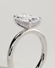 Carly - Radiant 4 Claw Solitaire with Hidden Halo Engagement Ring - 18k White Gold
