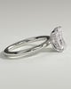 Carly - Radiant 4 Claw Solitaire with Hidden Halo Engagement Ring - 18k White Gold