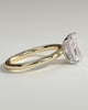 Carly - Radiant 4 Claw Solitaire with Hidden Halo Engagement Ring - 18k Yellow Gold / 18k White Gold