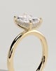 Carly - Radiant 4 Claw Solitaire with Hidden Halo Engagement Ring - 18k Yellow Gold