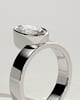 Carmen - Oval Bezel with Cigar Band - 18k White Gold