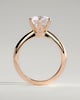 Caroline  6 Claw Knife Edge Solitaire - 18k Rose Gold