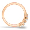 Cassandra  Trillion Cut Wedding Ring - 18k Rose Gold